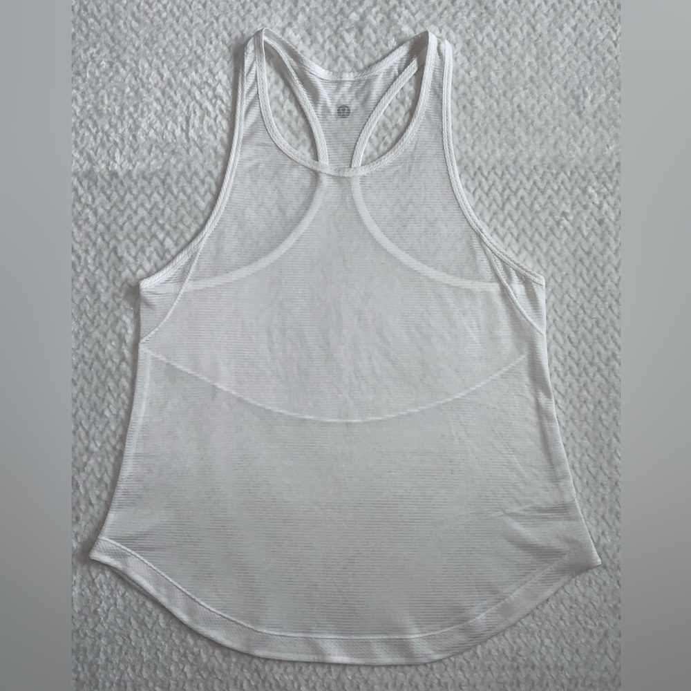 Lululemon white mesh racer tank top